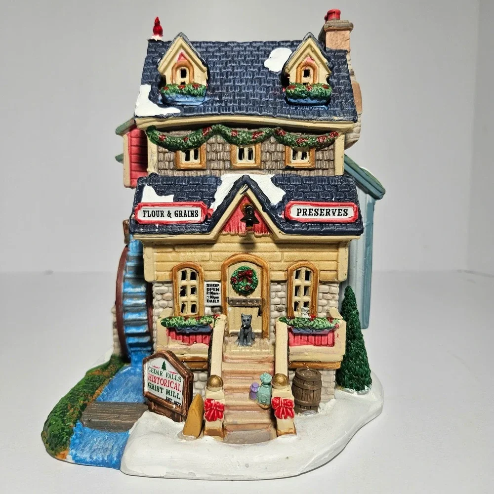 Rare Lemax Caddington Village Cedar Falls Historical Grist Mill 85390